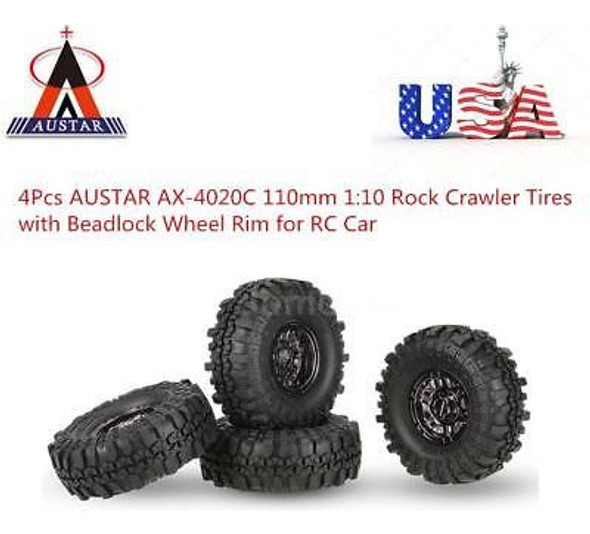 Pop 4 X Austar Ax - 4020 C 1.9 Pulgadas 110 Mm 1/10 Rock Cra 1