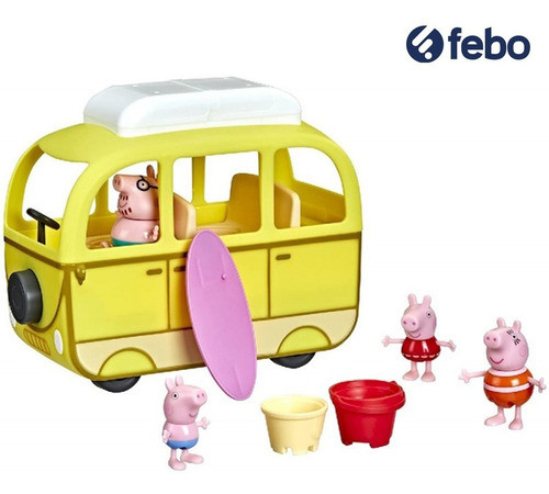 Juguete Figura Set Peppa Pig Y Su Familia A La Playa Febo 1