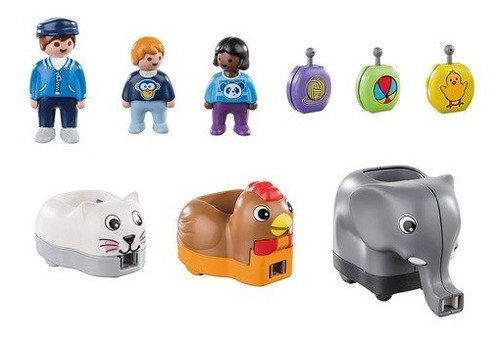 1 2 3 Mi Tren De Animales Playmobil 70405 9 Pcs My Toys 1