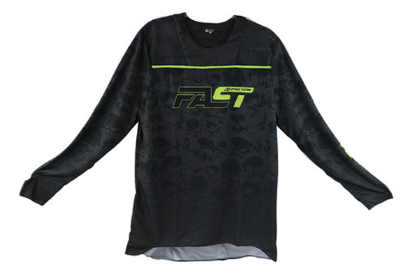 Buzo Modelo Fast Talle M Plomo/verde 0