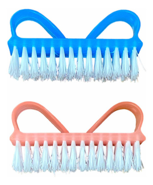 Combo X2 Cepillo Para Uñas Manicuria Pedicuria Cerdas Suaves 0