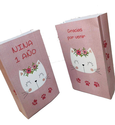 Bolsas Golosineras Personalizadas X 10 Gatito Sweety 0