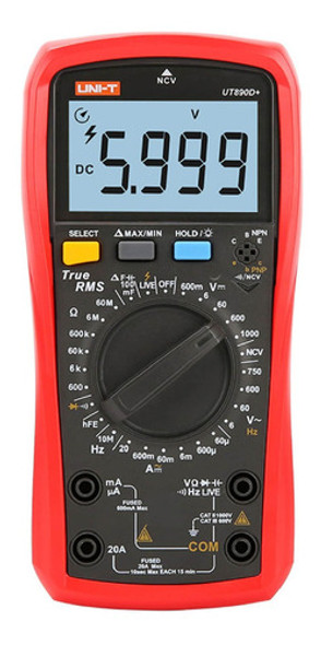 Multímetro Digital True Rms Uni-t Ut890d+ Truerms Capacidad 0