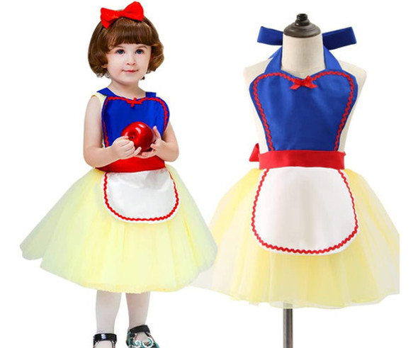 Girls Princess Costume Delantales Cocinar Delantal De C... 1