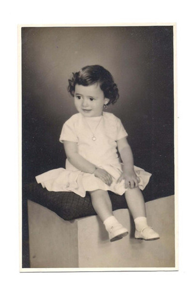 Antigua Foto Nena Con Vestido N° 575 B3 0