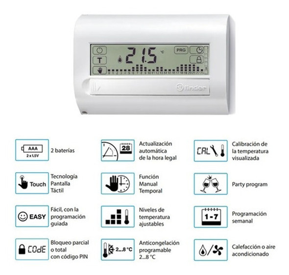 Termostato Programable Digital Para Caldera 1