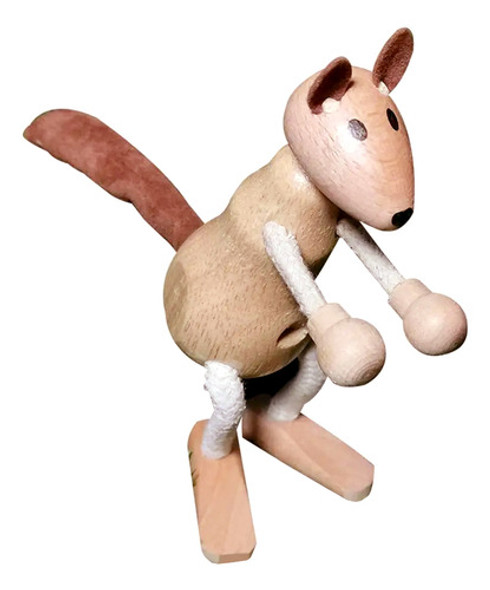 Canguro De Madera Flexible Montessori Juguete 0