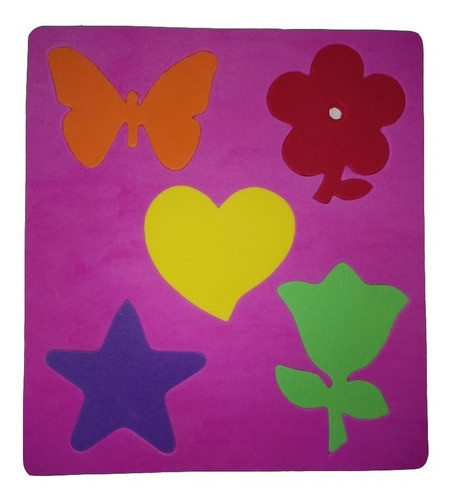 Rompecabezas Flores Nena Encastrables Goma Eva X 12 Unidades 1