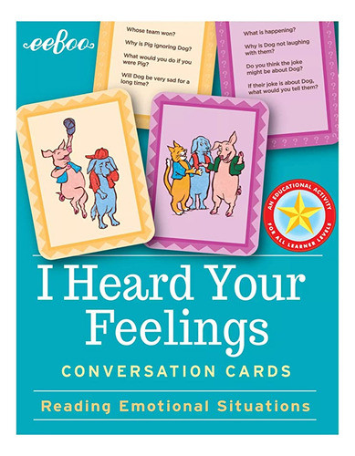 Eeboo Tarjetas Flash De Conversación I Heard Your Feelings 0