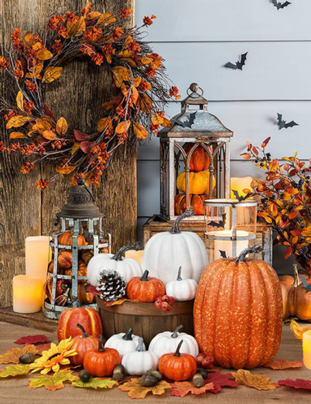 Dearhouse Juego De 12 Calabazas Artificiales De Accion De Gr 1