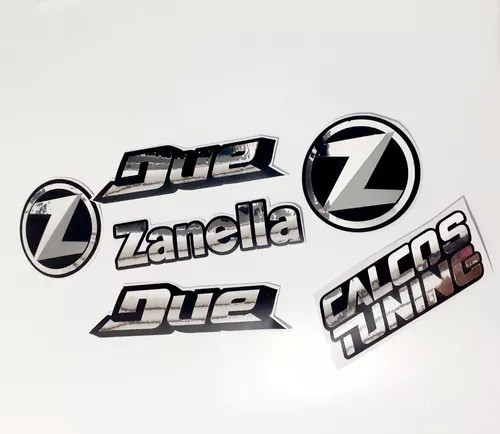Calcomanias Zanella Due 110. Premium Cromado. Simil Original 1