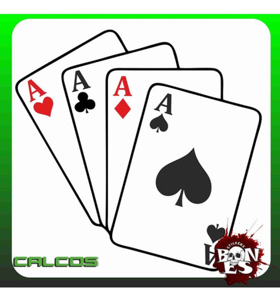 Calco Cartas Poker De Ases  Plotter Vinilo 0