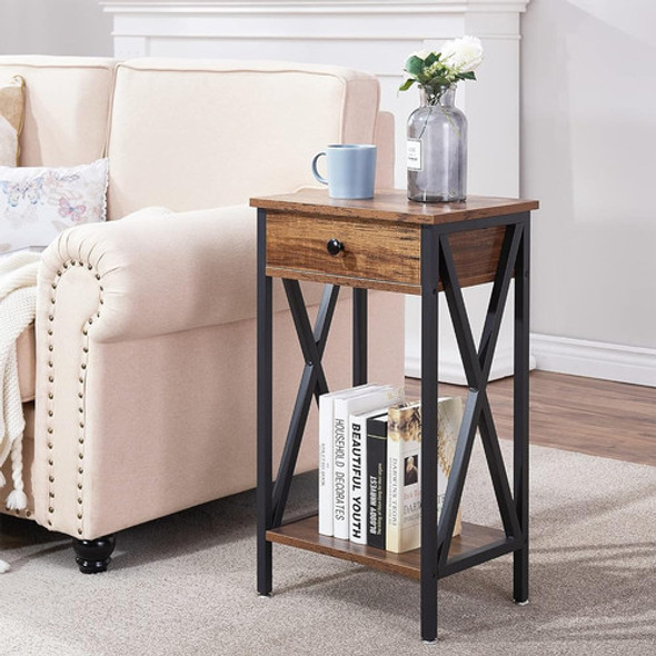 Vecelo Modern Nightstands X-design Side End Table Tall Night 1