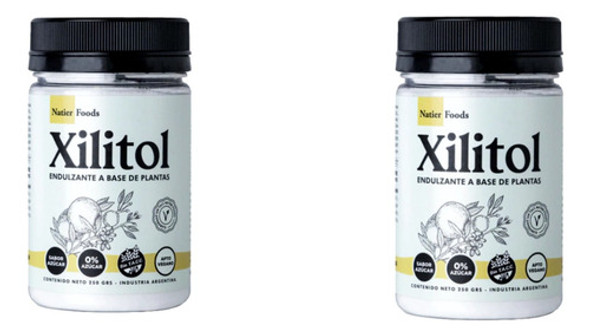 Xilitol X2 Natier Endulzante A Base De Plantas 250gr 0