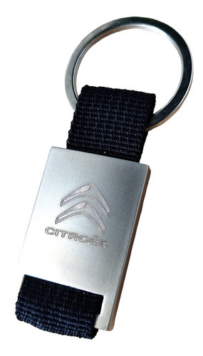 Llavero Citroen Tira Tela Negro Grabado Nombre C/caja 0