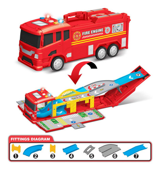 Funlittletoys - Camión De Bomberos De Juguete De Metal Fun. 1