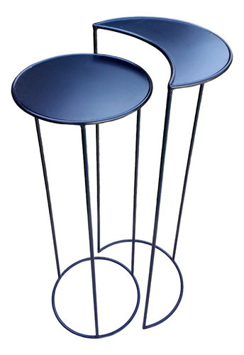 Mesas Arrime Auxiliar Nido Paris Hierro Chapa Diseño Moderno 0