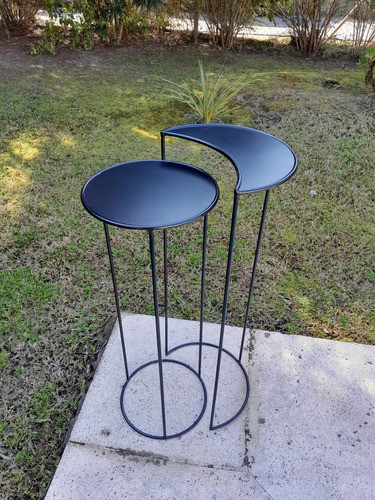 Mesas Arrime Auxiliar Nido Paris Hierro Chapa Diseño Moderno 1