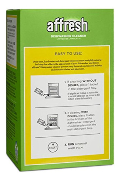 Affresh W10549851 Limpiador Para Lavavajillas 6 Tabletas For 1