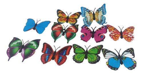 Mariposas Para Decorar Mariposa Plástica 7 Cm Con Imán X10un 1
