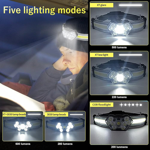 ~? Kzed Faro Recargable - Actualización 2 En 1 Led Faro Dela 1