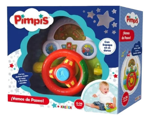 Volante Interactivo Con Luces Y Sonidos Pimpis 0