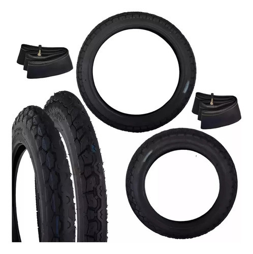 Kit Cubiertas Delantera + Trasera Honda Biz 110 + Camaras 0