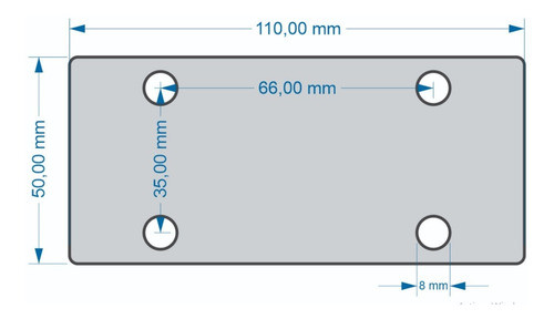 Placa Anclaje Perforada. Pack 10un. 11x5cm. Chapa 3.2mm. 1