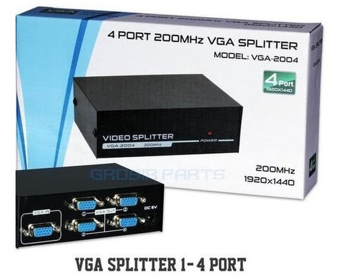 Splitter Vga  4 Puertos Multiplicador  Activo Retiras Hoy 1