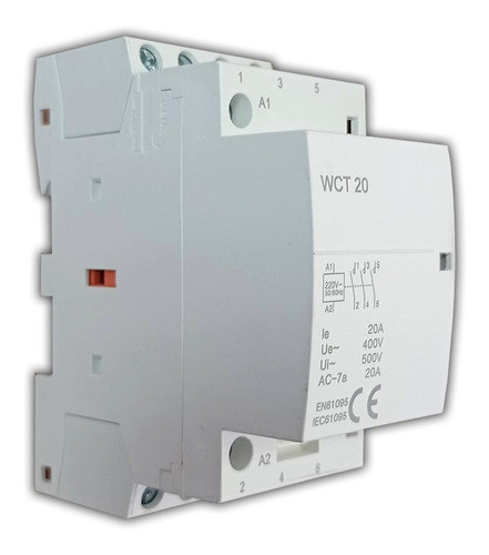 Contactor Relay Modular 20a 3p Din 220v Din - Electroimporta 1