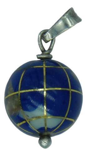 Globo Terraqueo En Cristal Y Laca Con Oro Y Plata 925 0