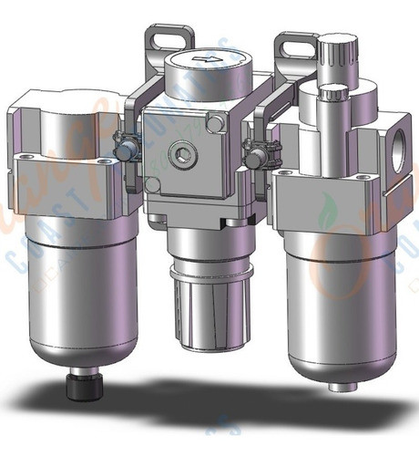 Ac20-02e-b Combo Filtro/regulador/lubricador, Modular Smc 1