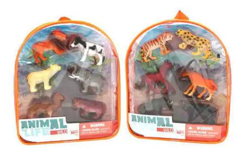 Animal Life Set En Mochila Animales Con Accesorios Ik 0