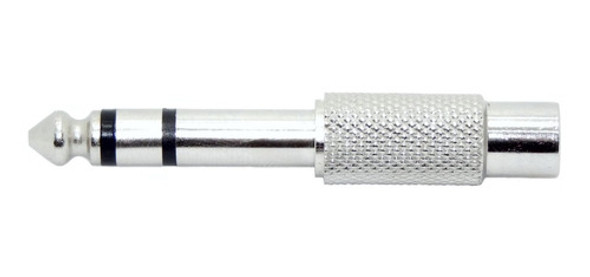 Adaptador  Plug 6.5 Mm Stereo A Jack Rca Metalico Hamc 1