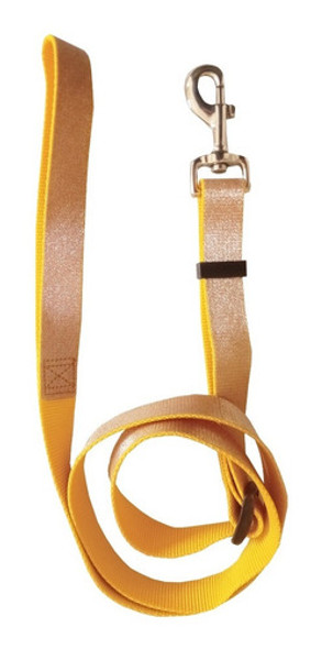 Correa Amarilla Con Brillante Dorado Para Perro 0