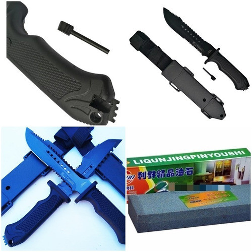 Cuchillo Rambo C/ Perdernal Columbia+ Regalo Piedra Afilar 0