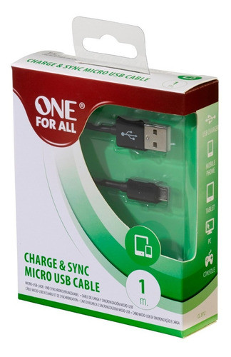 Cable Usb Macho A Micro Usb 1 Mt. Negro 1