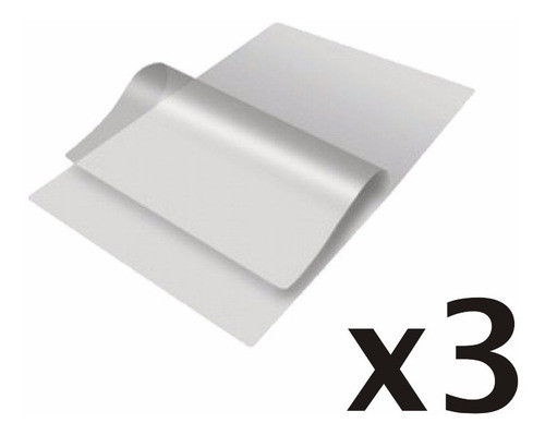 3 Laminas Para Plastificado En Frio 37x50cm Plancha X3 Unida 0