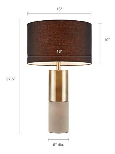 Fulton Lámpara De Mesa Doradonegro 1