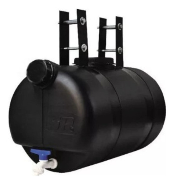 Deposito De Agua Plastico Negro C/accesorios 25lts. 0