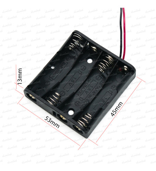 7 Portapilas 4 Aaa Triple Ax4 Con Cable 15cm (53x45x13mm) 1