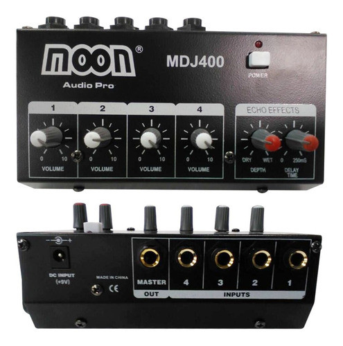 Consola Moon Mdj400 Mixer 4 Canales Sonido Audio 0