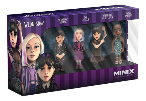 Minix Figuras Coleccionables Wednesday  Merlina Pack X 4 0