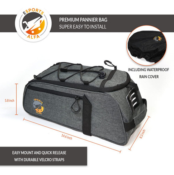 Esports Alfa Bolsa Para Alforjas De Bicicleta, Bolsa Imperm. 1