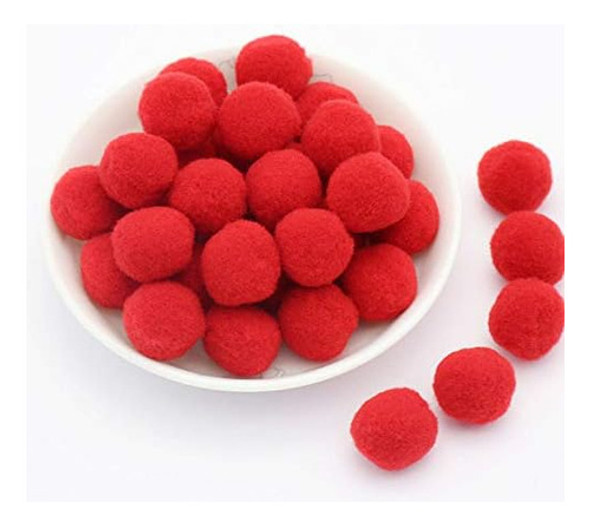 Bolas De Pompón Rojas Para Manualidades, 25 Cm, Pack De 100 1 Bolas De Pompón Rojas Para Manualidades, 25 Cm, Pack De 100 1