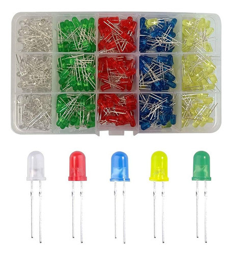 Kit 500 Leds 5mm Diferentes Colores (100329) 1
