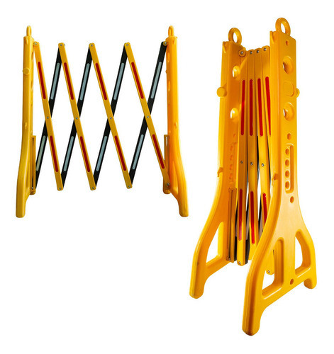 Barrera Vial Valla Plastica Reflectiva Plegable Expan 2.5mts 0