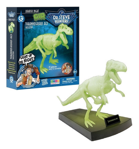 Dinosauri T-rex Glow In The Dark Para Armar Dr.steve Hunters 0