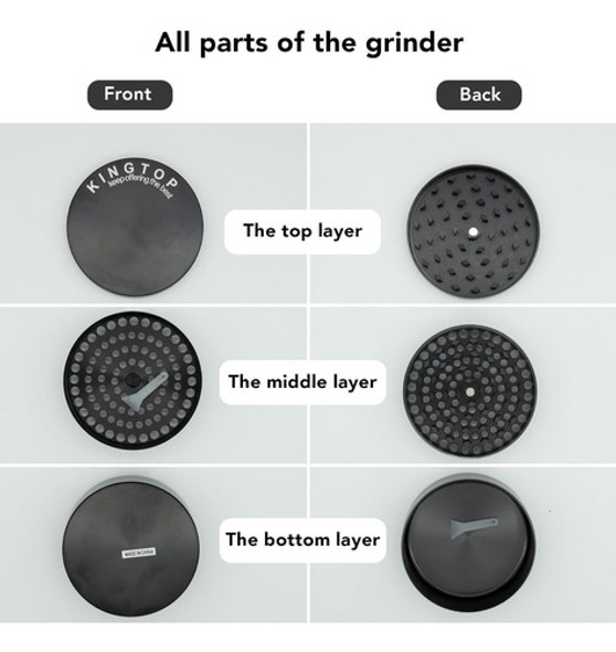 Molinillo De Especias Grande De 762 Cm, Color Negro Kingtop 1