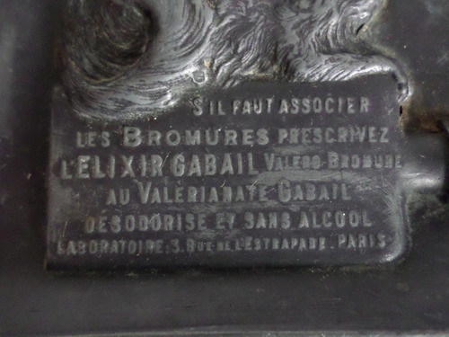 Antiguo Cenicero Despojador Frances Sellado Md Paris Gato 1